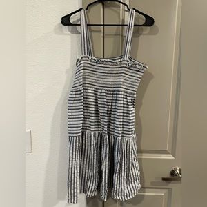 ASOS Design White And Blue Babydoll Dress